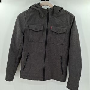Levis‎ Mens Small Soft Shell Gray Coat